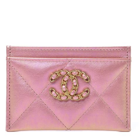 baby pink chanel card holder|chanel 19 wallet.